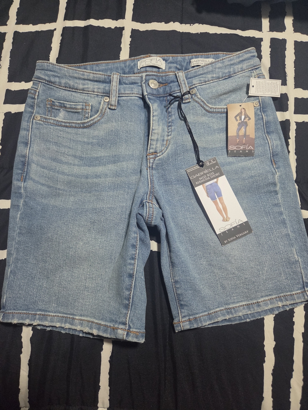 sofia by sofia vergara Light Blue Denim Bermuda Shorts